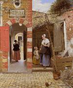 Pieter de Hooch The Courtyard of a House in Delft (mk08) china oil painting artist